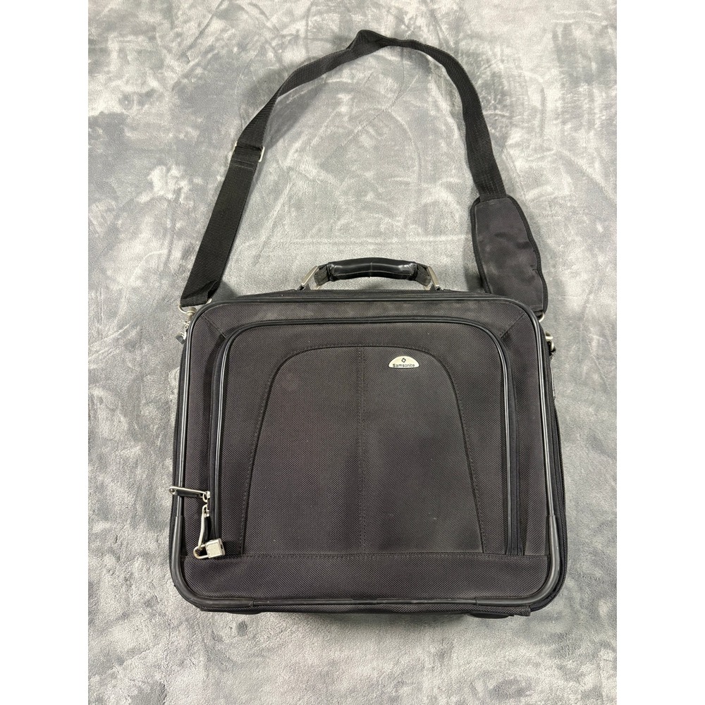Samsonite Unisex Laptop Briefcase Messenger Bag Black Ballistic Nylon